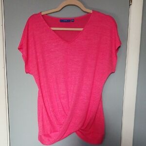 Apt. 9 Coal Short Sleeve V-Neck Top With Crisscross Bottom.